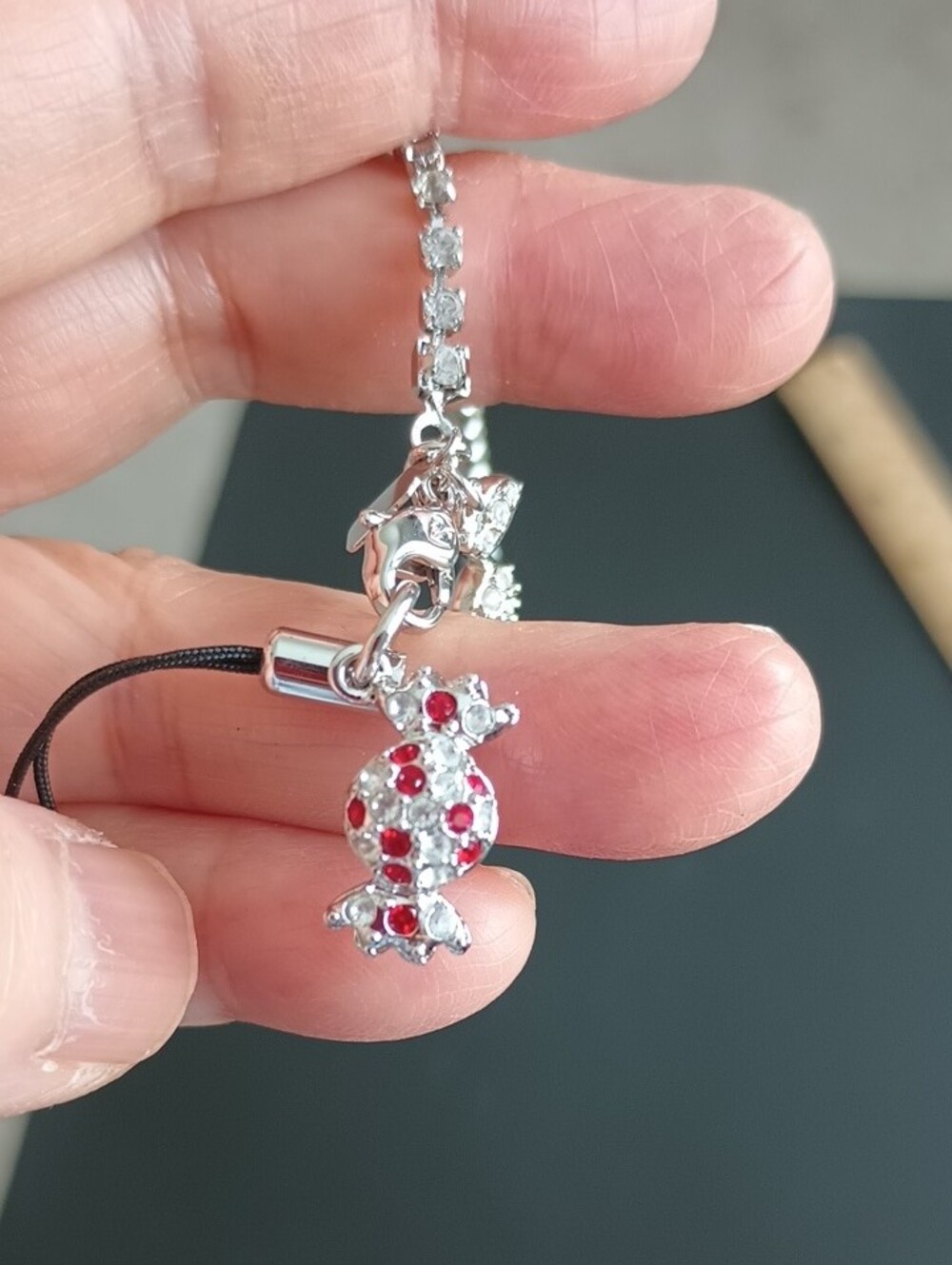 Swarovski Silver-Tone Crystal Chain Bracelet with Charm - Picture 8 of 13